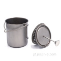 Titanium French Press Coffee Maker Pote de caneca de acampamento